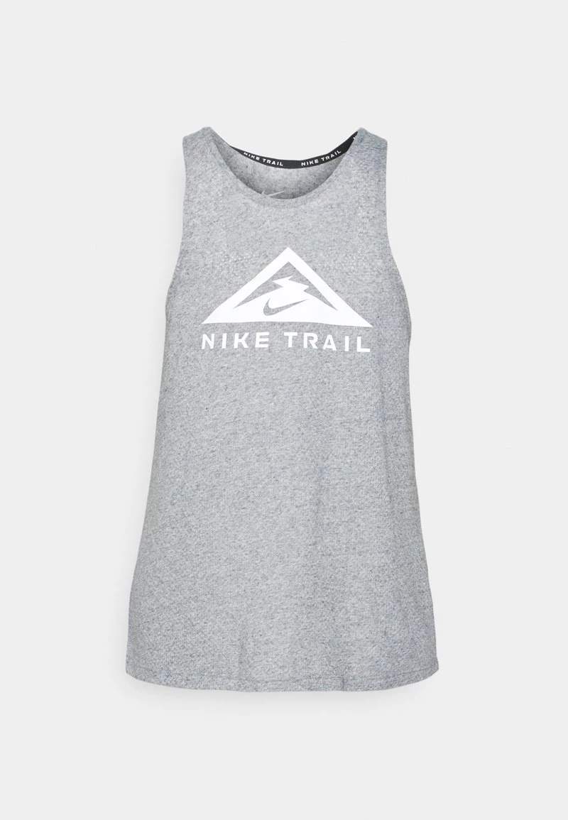 Nike Performance Damen TRAIL TANK - Top - Dark Grey Heather/white 2 Nike Performance Damen TRAIL TANK - Top - Dark Grey Heather/white – Bild 2
