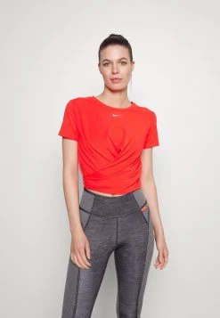 Nike Performance Damen ONE LUXE - Sport T-shirt - Chile Red/silver