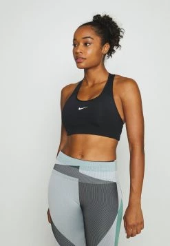 Nike Performance BRA - Sport-BH Mit Mittlerer Stützkraft - Black/white | Damen