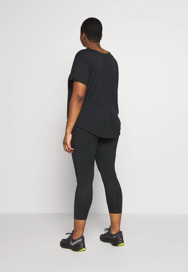 Nike Performance Damen EPIC PLUS - Tights - Black/silver 3 Nike Performance Damen EPIC PLUS - Tights - Black/silver – Bild 3