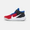 Nike Performance TEAM HUSTLE D 10 FLYEASE UNISEX - Basketballschuh - Off Noir/white/university Red/game Royal
