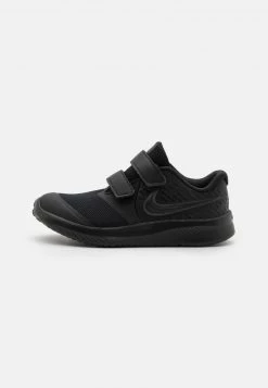 Nike Performance STAR RUNNER 2 UNISEX - Laufschuh Neutral - Black/anthracite/volt | Kinder
