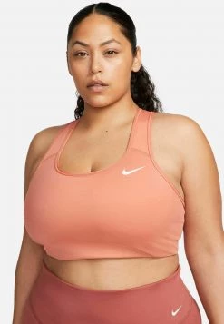Nike Performance W NK DF SWSH NON PAD PLUS - Sport-BH Mit Mittlerer Stützkraft - Rost | Damen