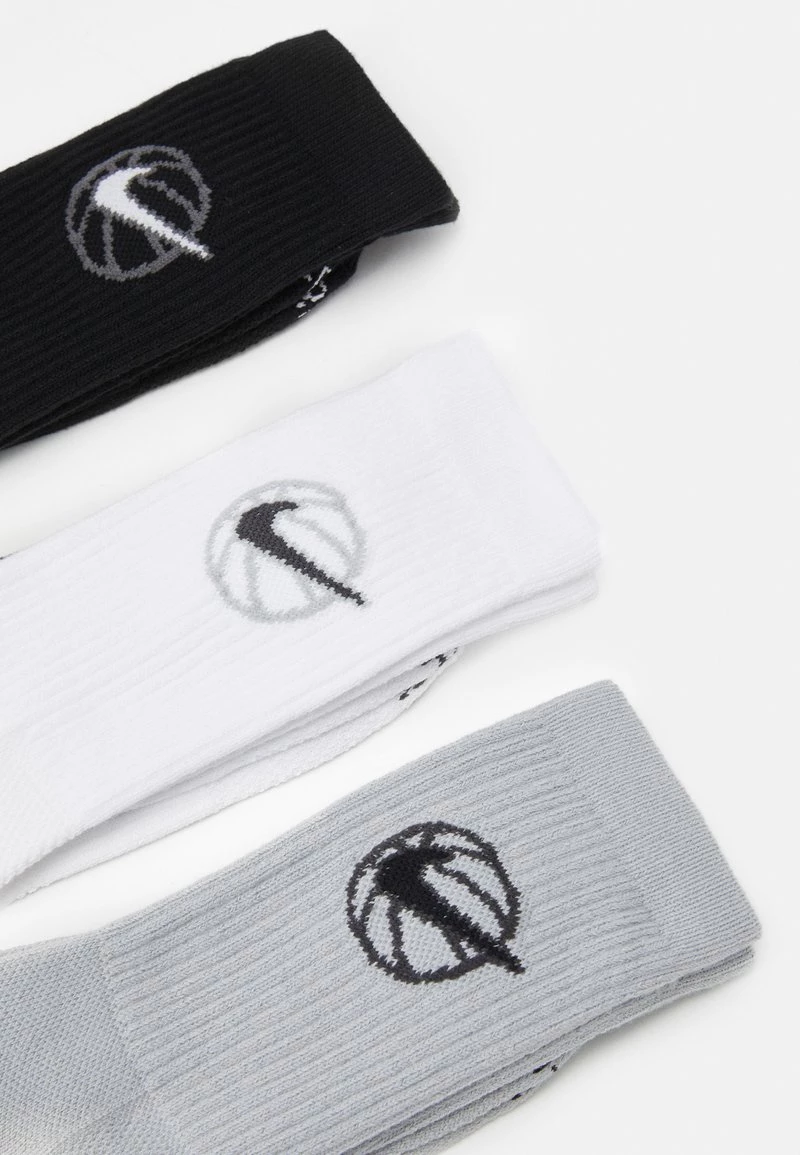 Nike Performance Herren BASKETBALL SOCKS 3 PACK - Sportsocken - Black/white/grey 3 Nike Performance Herren BASKETBALL SOCKS 3 PACK - Sportsocken - Black/white/grey – Bild 3