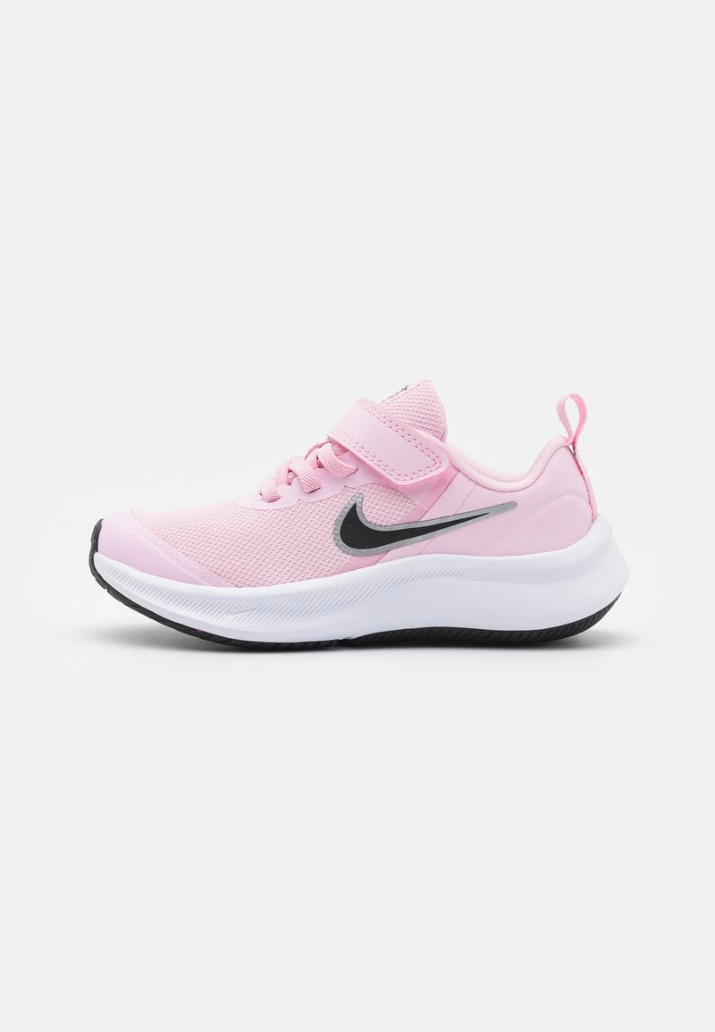 Nike Performance STAR RUNNER 3 UNISEX - Laufschuh Neutral - Pink Foam/black/metallic Silver 1 Nike Performance STAR RUNNER 3 UNISEX - Laufschuh Neutral - Pink Foam/black/metallic Silver