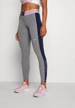 Nike Performance Damen Tights - Smoke Grey Heather/obsidian/white