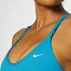 Nike Performance Damen INDY V NECK BRA - Sport-BH Mit Leichter Stützkraft - Laser Blue/white