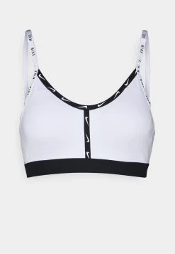 Nike Performance Damen INDY LOGO CUTOUT BRA - Sport-BH Mit Leichter Stützkraft - White/black