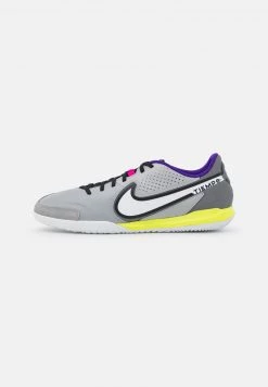 Nike Performance Herren TIEMPO LEGEND 9 ACADEMY IC - Fußballschuh Halle - Light Smoke Grey/white/smoke Grey/volt