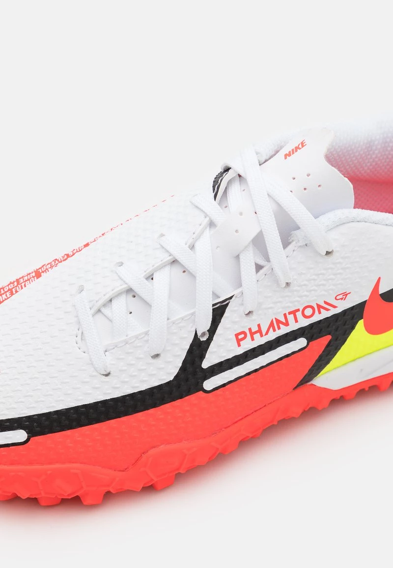 Nike Performance JR PHANTOM GT2 ACADEMY TF UNISEX - Fußballschuh Multinocken - White/bright Crimson/volt 6 Nike Performance JR PHANTOM GT2 ACADEMY TF UNISEX - Fußballschuh Multinocken - White/bright Crimson/volt – Bild 6