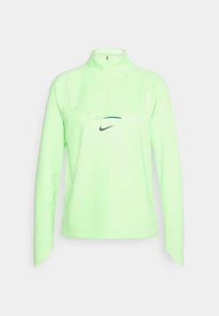 Nike Performance Damen ELEMENT TRAIL MIDLAYER - Langarmshirt - Lime Glow/hyper Royal/black