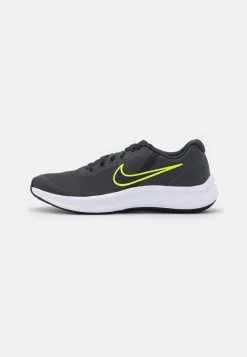 Nike Performance STAR RUNNER 3 UNISEX - Laufschuh Neutral - Dark Smoke Grey/black/volt