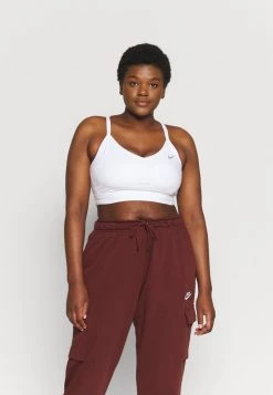 Nike Performance Damen INDY PLUS BRA - Sport-BH Mit Leichter Stützkraft - White/grey Fog