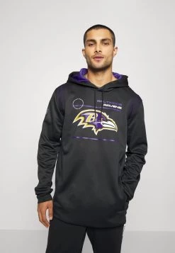 Nike Performance Herren NFL BALTIMORE RAVENS THERMA HOODIE - Vereinsmannschaften - Black/new Orchid