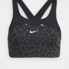 Nike Performance Damen BRA - Sport-BH Mit Mittlerer Stützkraft - Dark Smoke Grey/black/white