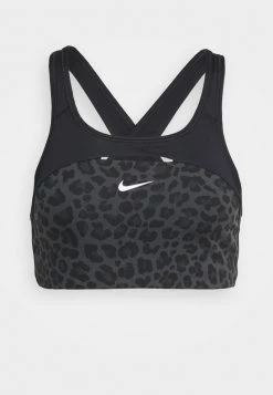Nike Performance Damen BRA - Sport-BH Mit Mittlerer Stützkraft - Dark Smoke Grey/black/white