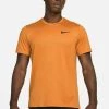 Nike Performance Herren Sport T-shirt - Mantra Orange Kumquat Heather Black