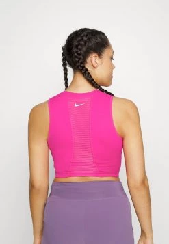 Nike Performance Damen CROP TANK - Top - Active Pink/white -Angebote Nike Store fbb3f62160d94687aff83e93218a6f1b