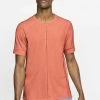 Nike Performance Herren M NK DRY TOP - T-Shirt Basic - Magic Ember Crimson Bliss Black