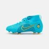 Nike Performance MERCURIAL JR 8 ACADEMY FG/MG UNISEX - Fußballschuh Nocken - Chlorine Blue/laser Orange/marina