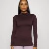 Nike Performance Damen LUXE - Langarmshirt - Brown Basalt/light Chocolate