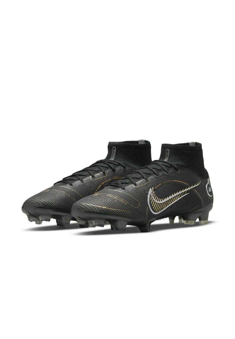 Nike Performance Unisex MERCURIAL 8 ELITE FG - Fußballschuh Nocken - Black Metallic/silver Cave Stone/metallic Gold 2 Nike Performance Unisex MERCURIAL 8 ELITE FG - Fußballschuh Nocken - Black Metallic/silver Cave Stone/metallic Gold – Bild 2