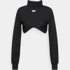 Nike Performance Damen MOCK - Langarmshirt - Black/wolf Grey
