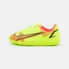 Nike Performance MERCURIAL JR VAPOR 14 ACADEMY IC UNISEX - Fußballschuh Halle - Volt/bright Crimson