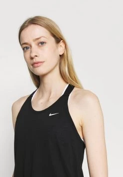Nike Performance Damen DRY ELASTIKA TANK - Sport T-shirt - Black/white -Angebote Nike Store ffd4d7f111404b32a9fdd9d675954aab